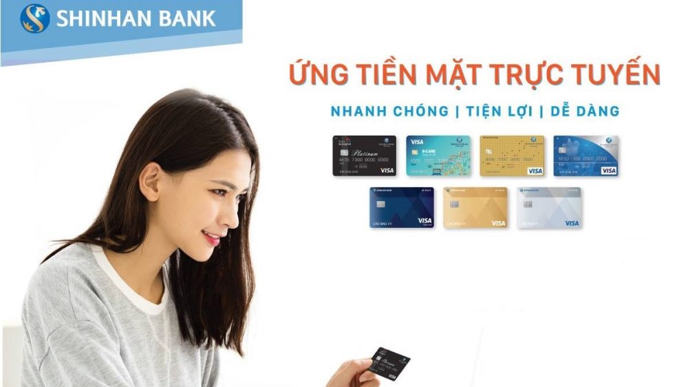 Tạm ứng tiền từ thẻ tín dụng Shinhan Bank