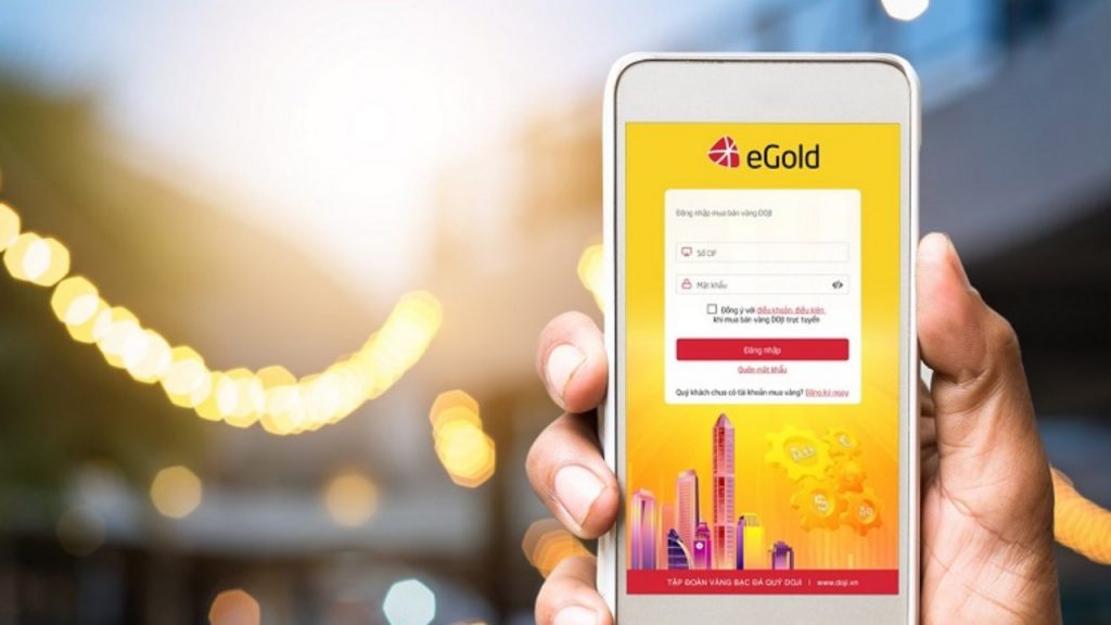 Ứng dụng mua vàng online eGold